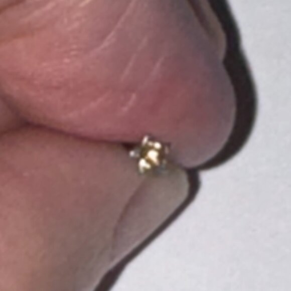 20 Gauge Topaz Yellow Star Shaped Nose Rings - Picture 5 of 16